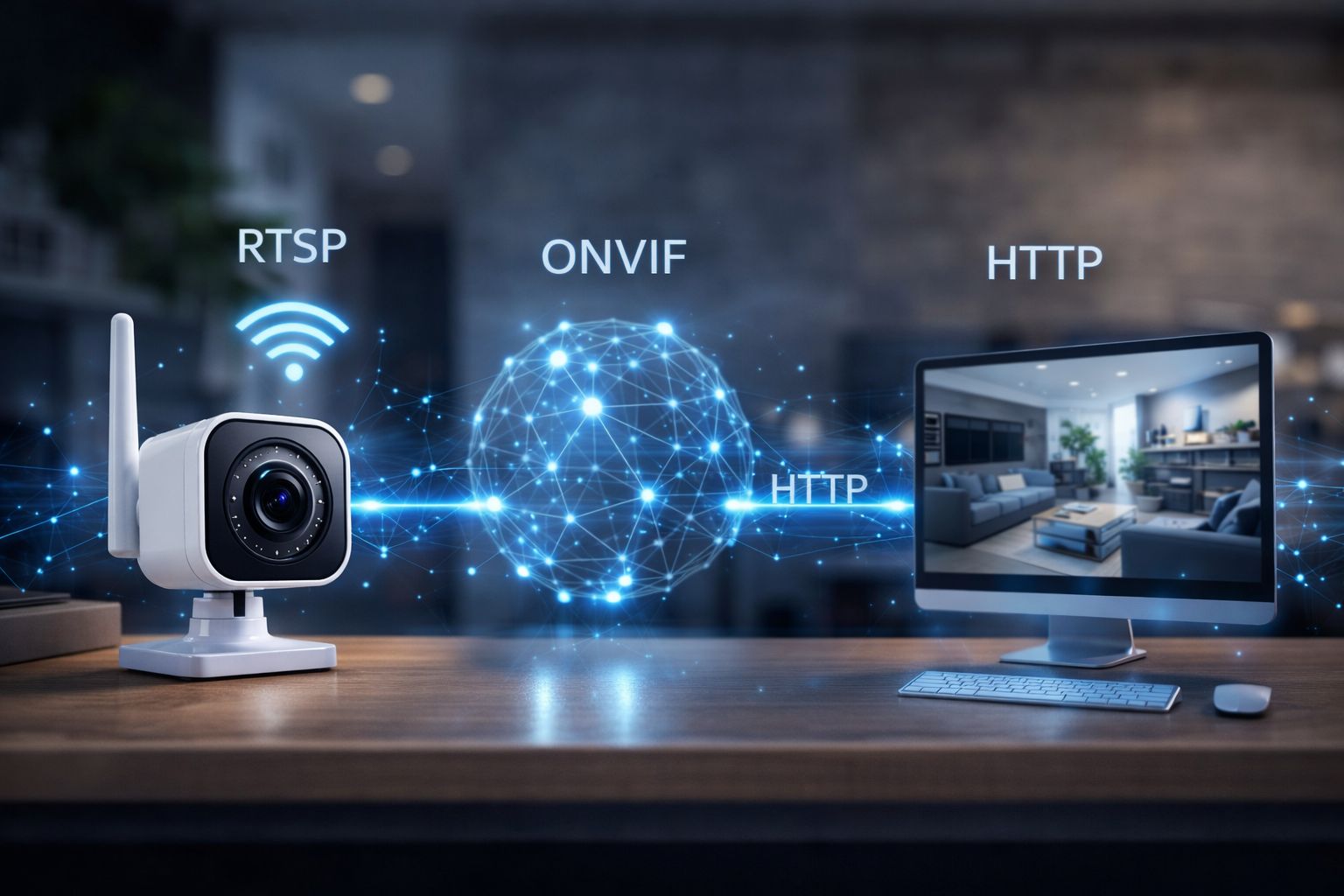 תקשורת בין מצלמת IP למערכת ניהול וידאו