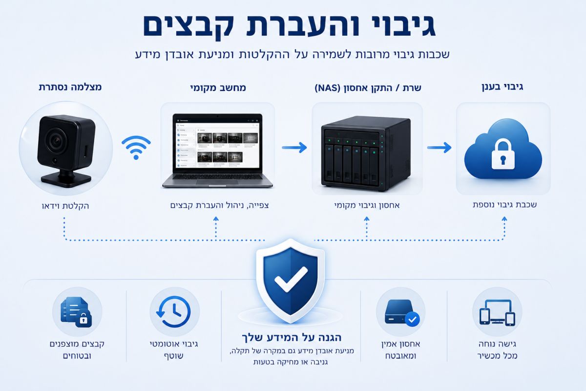 גיבוי והעברת קבצים