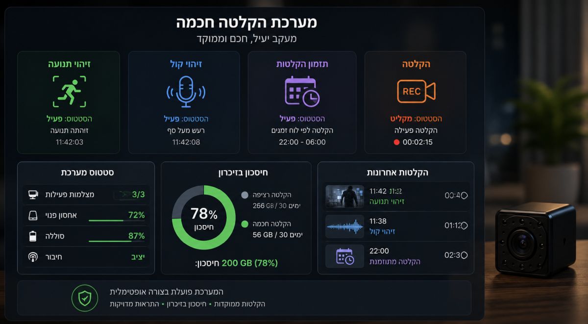 מצלמה נסתרת חכמה בזמן אמת
