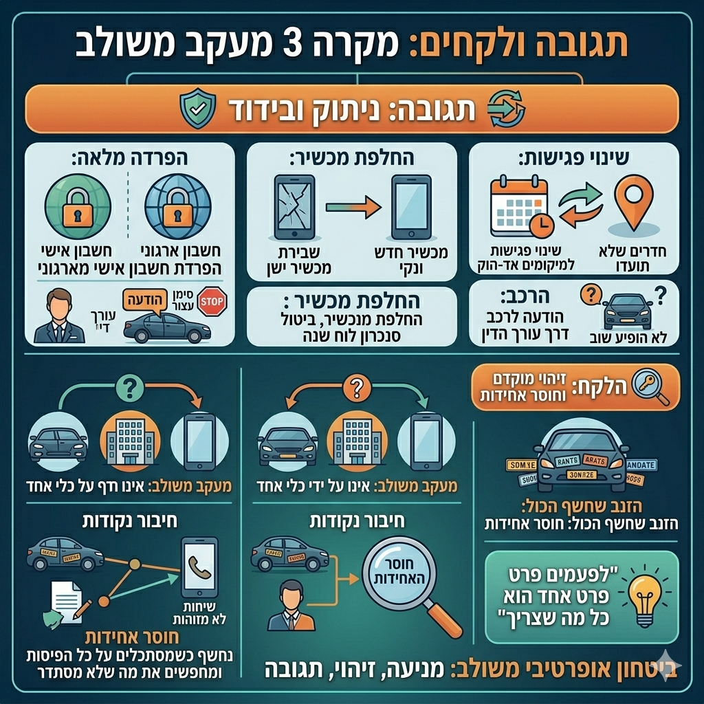 מעקב משולב - ניתוק ובידוד