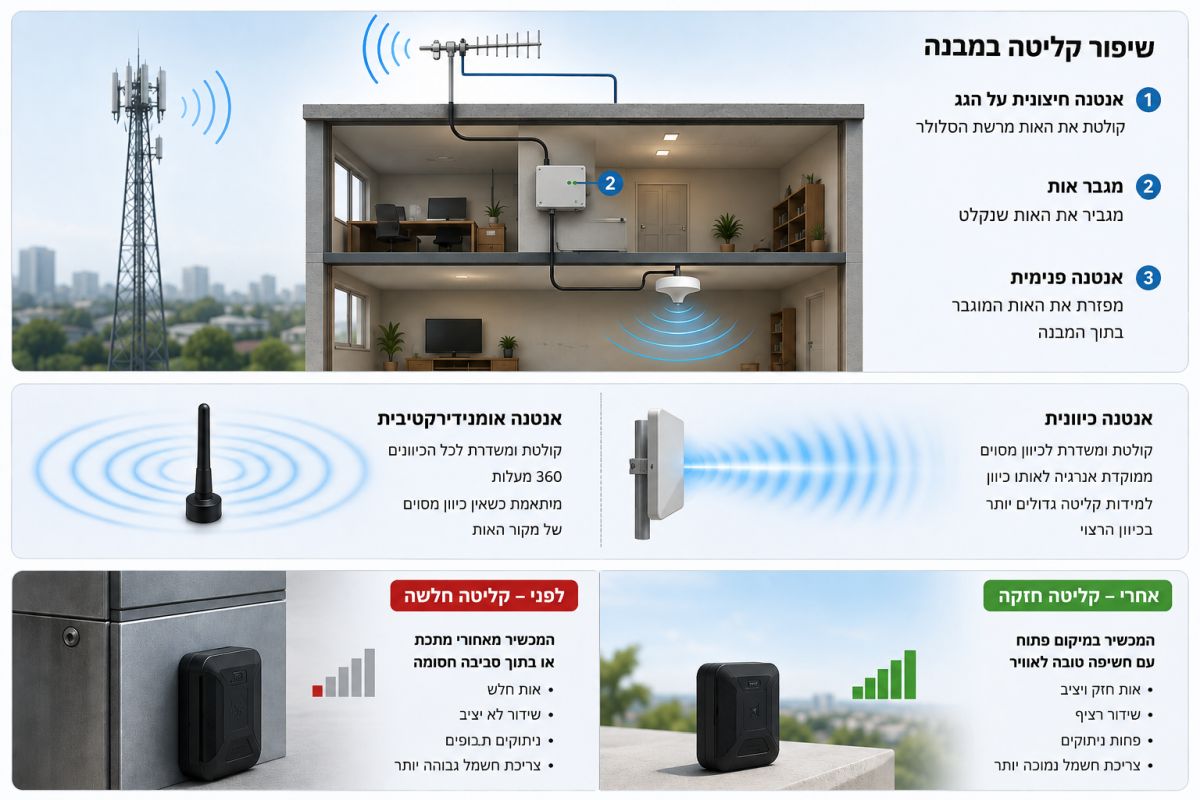 שיפור קליטה במבנה